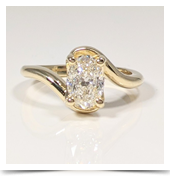Gold Radiant Diamond Rings